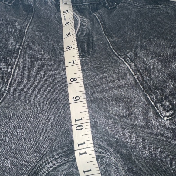 Juniors Cargo Straight Jeans Washed Black Size 5/27 High Waisted - Picture 6 of 7